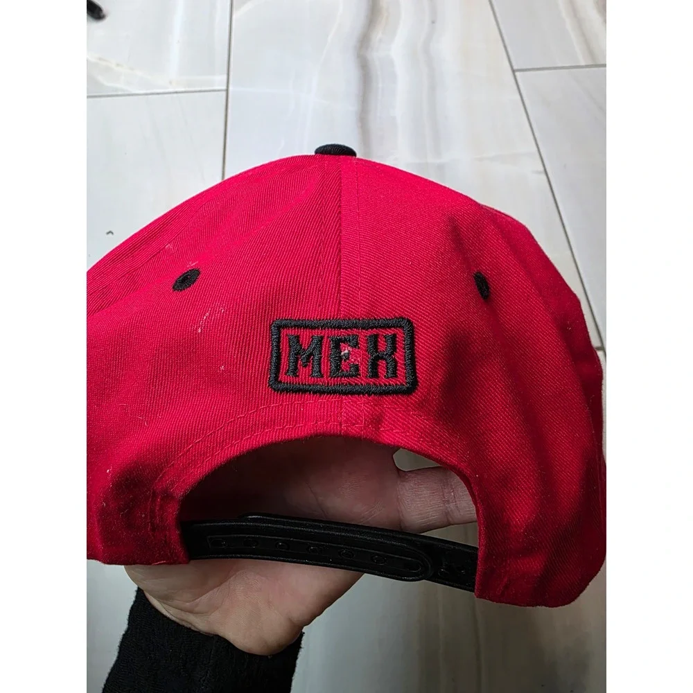 Top Level Mexico Snapback Hat Red Black Aztec Eagle Embroidered Cotton‎ Cap W2